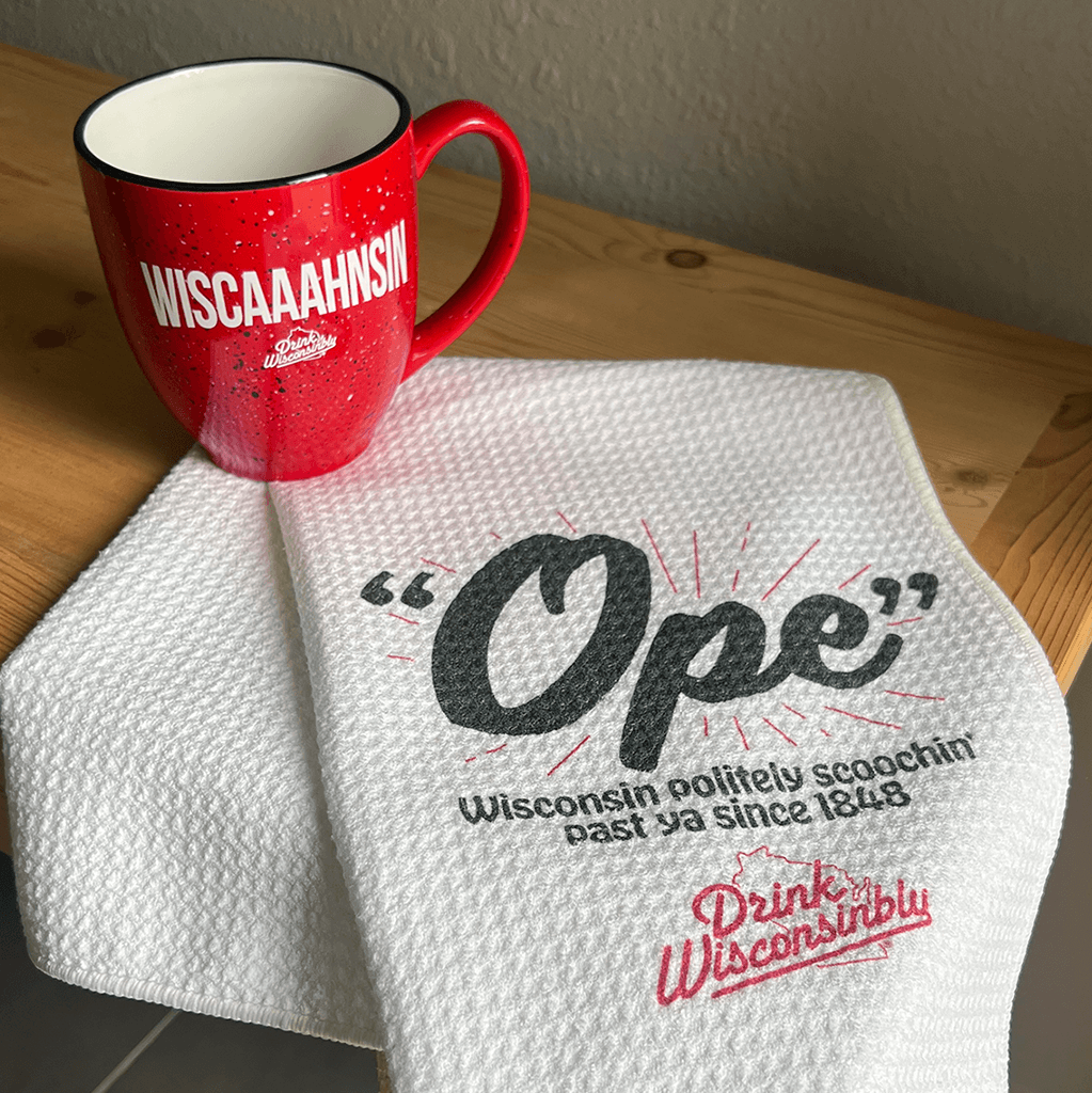 Drink Wisconsinbly White Ope Towel