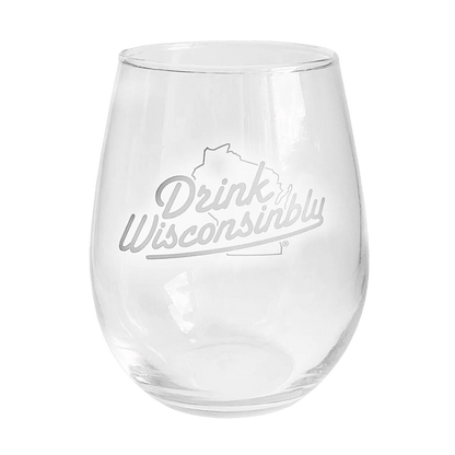 Drink Wisconsinbly Stemless Wine Glass