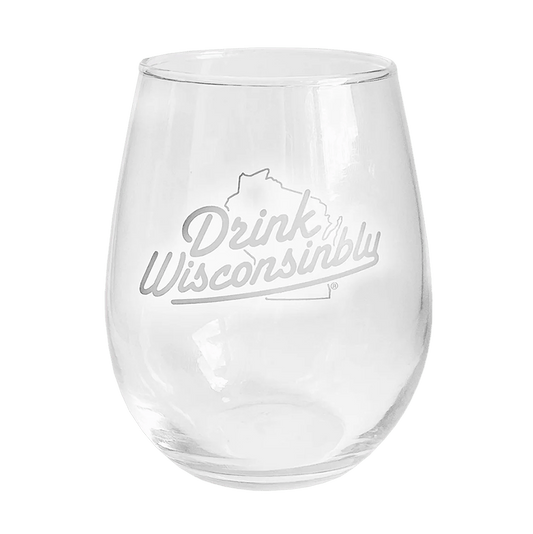 Drink Wisconsinbly Stemless Wine Glass