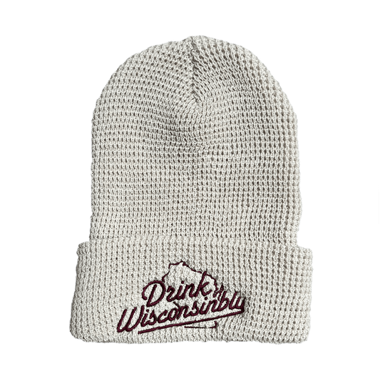 Drink Wisconsinbly Birch Waffle Knit Beanie