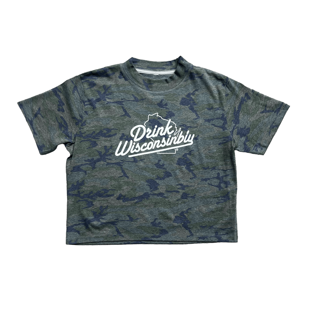 Drink Wisconsinbly Women's Camo Boxy T-Shirt