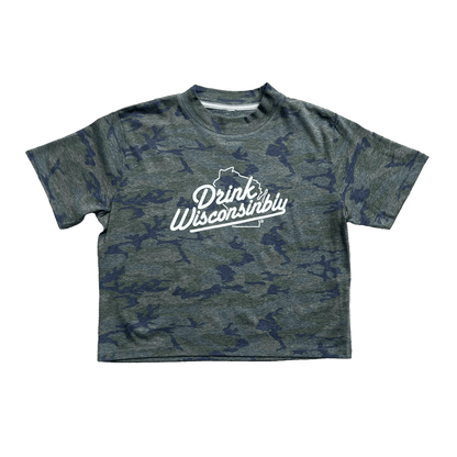 Drink Wisconsinbly Women's Camo Boxy T-Shirt