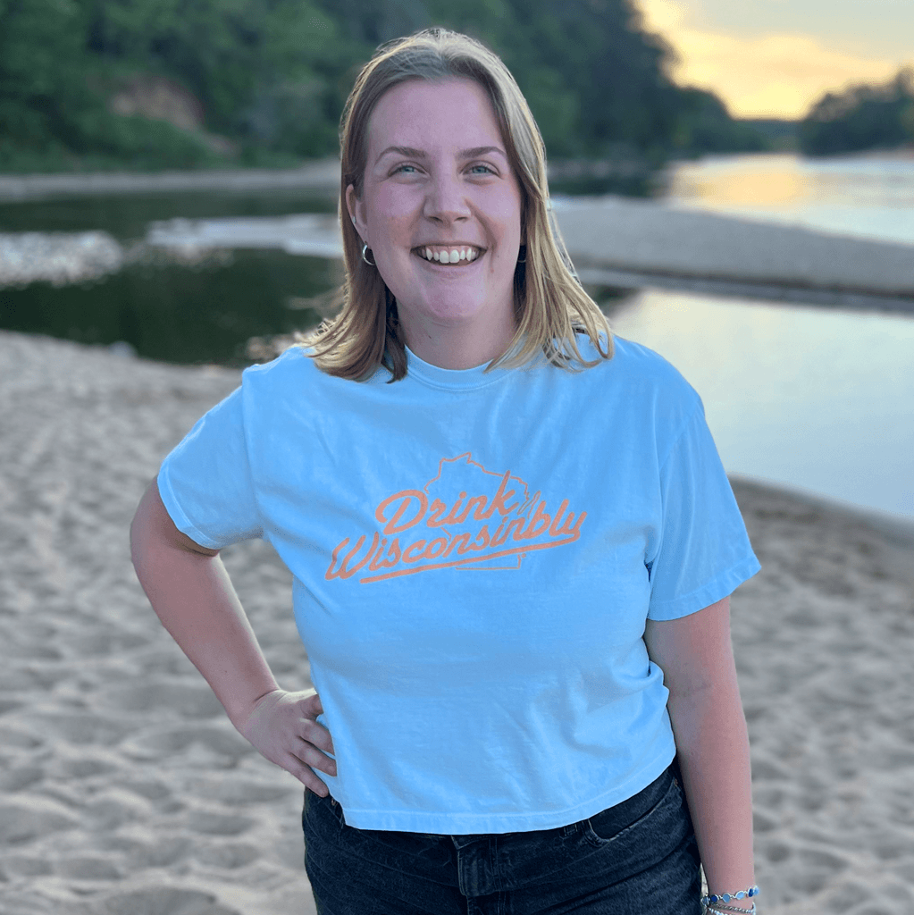 Drink Wisconsinbly Women's Chambray Boxy Tee