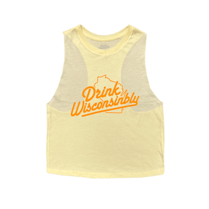 Women's Creamsicle Cropped Racerback Tank Top