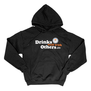Wisconsinbly Post Lake Sunset View Drinks Well With Others Hoodie