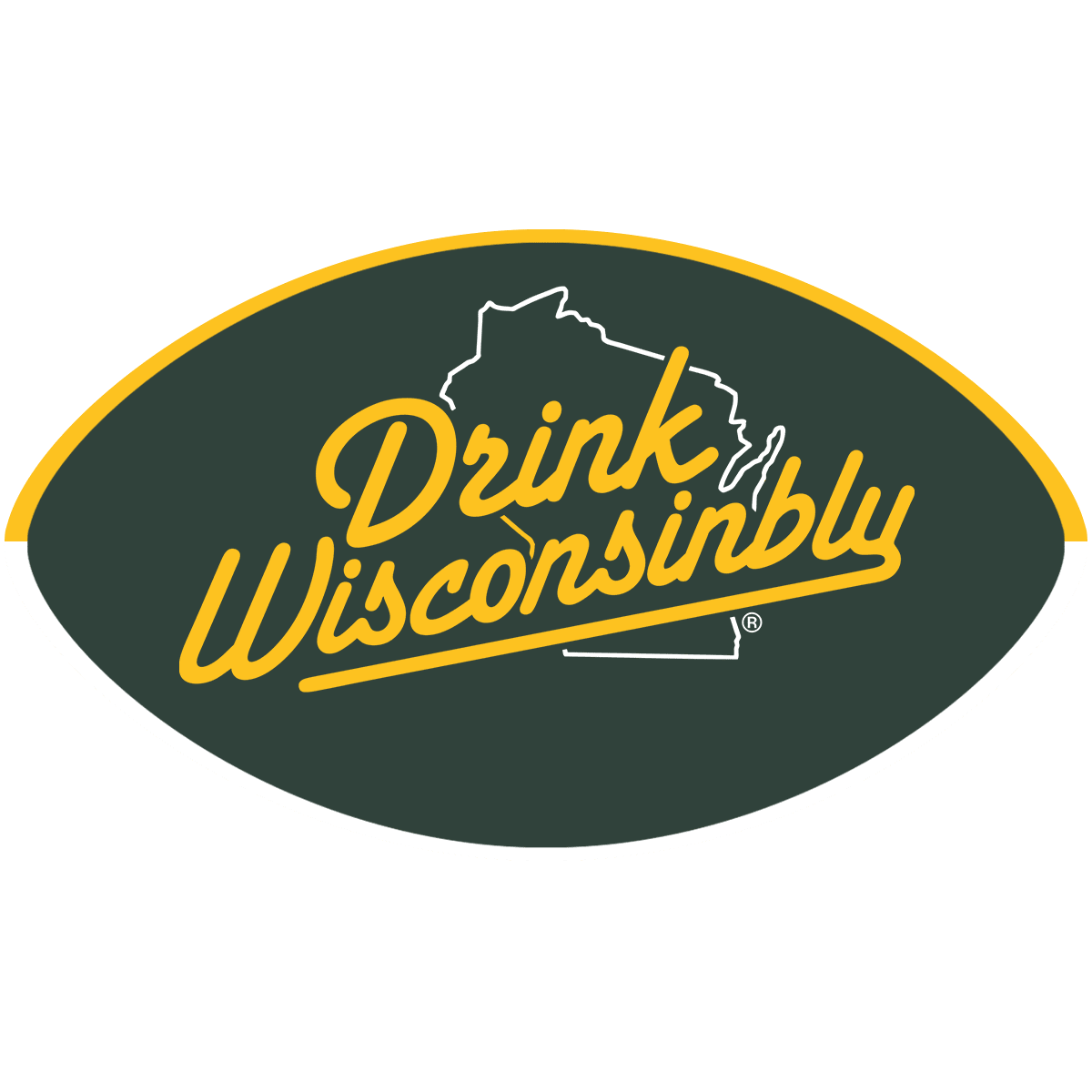 Drink Wisconsinbly Football Logo Sticker