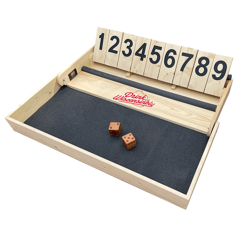 Drink Wisconsinbly Wooden Giant Shutbox Game