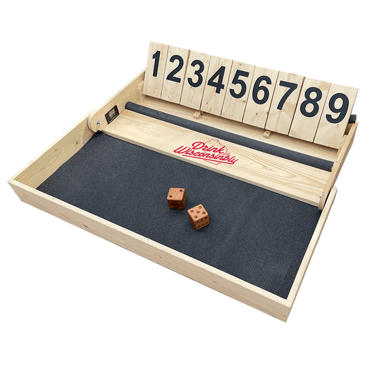 Drink Wisconsinbly Wooden Giant Shutbox Game