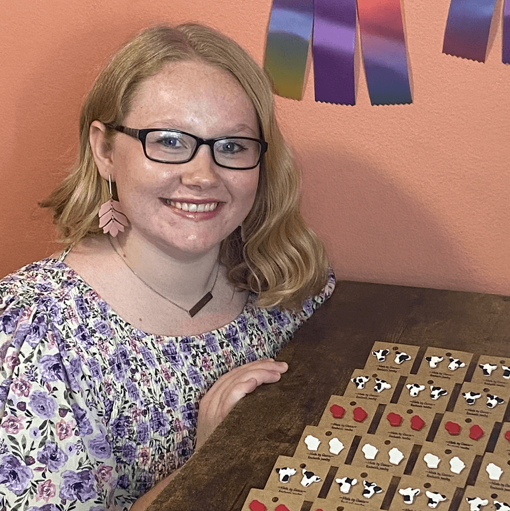 Wisconsin Cow Earrings