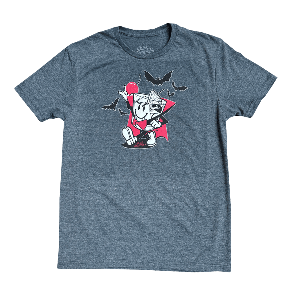Drink Wisconsinbly Happy Vampire Dark Gray T-Shirt
