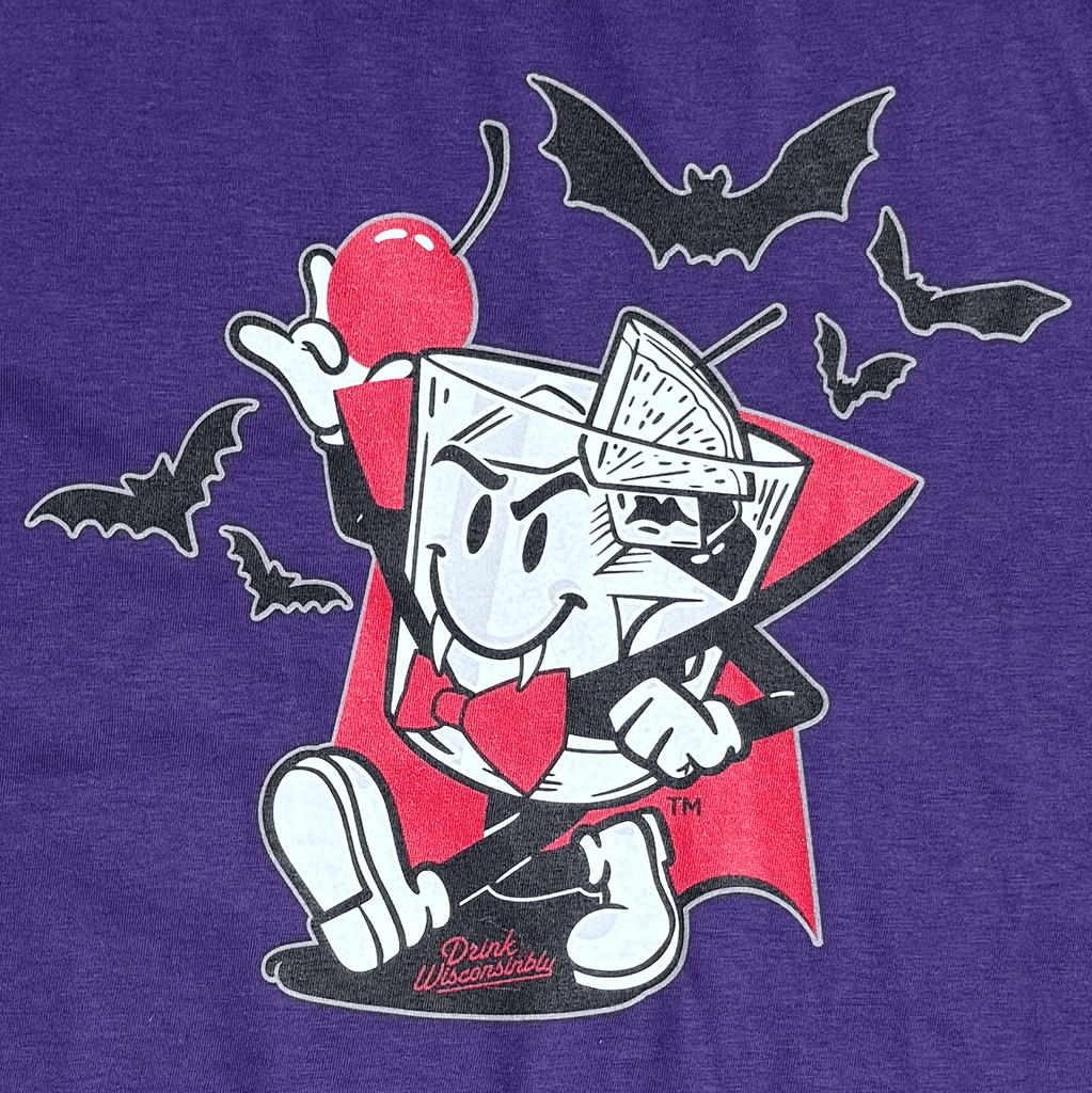 Drink Wisconsinbly Happy Vampire Purple Halloween T Shirt