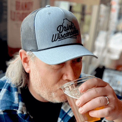 Black & Gray Trucker Rope Hat