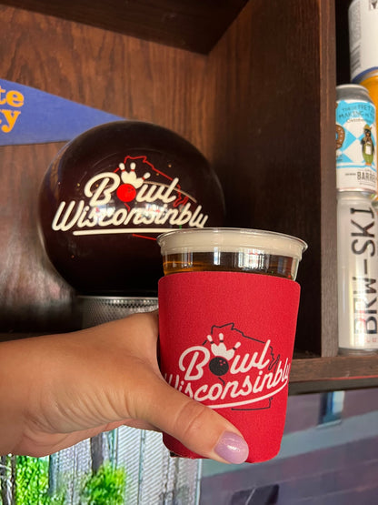 Red Bowl Wisconsinbly Coozie