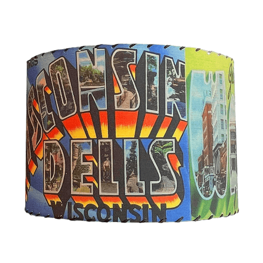 Drink Wisconsinbly Postcard Lamp Shade