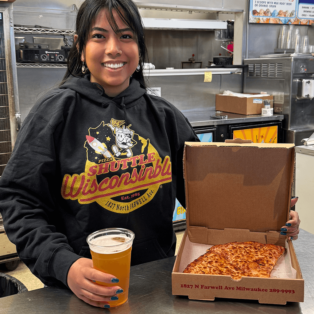 Pizza Shuttle Wisconsinbly Hoodie