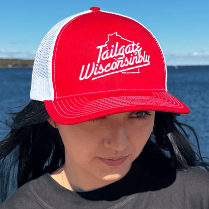 Tailgate Wisconsinbly Red White Trucker Hat