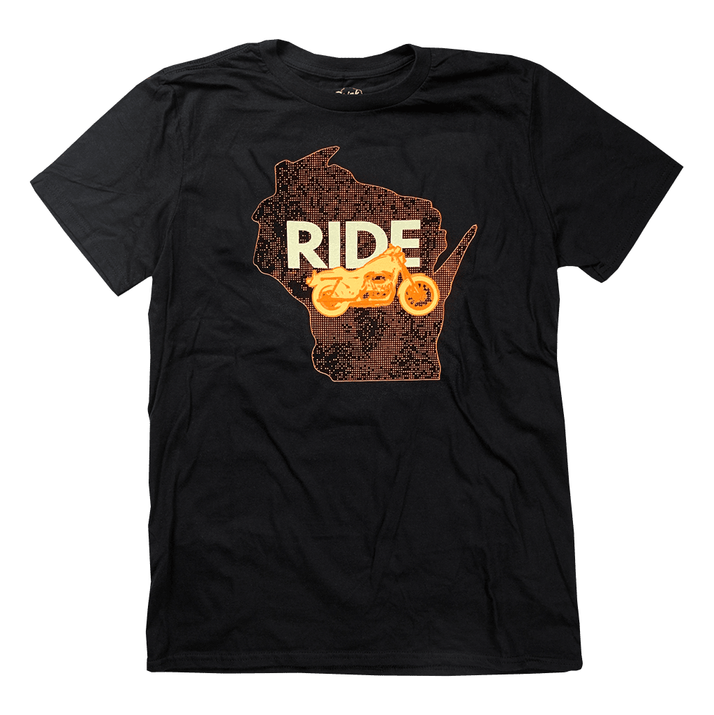 Ride Wisconsinbly Black State T-Shirt