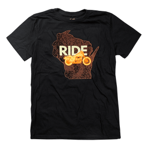Ride Wisconsinbly Black State T-Shirt