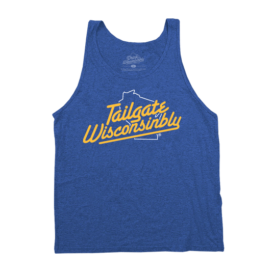 Tailgate Wisconsinbly Royal Blue Tank Top