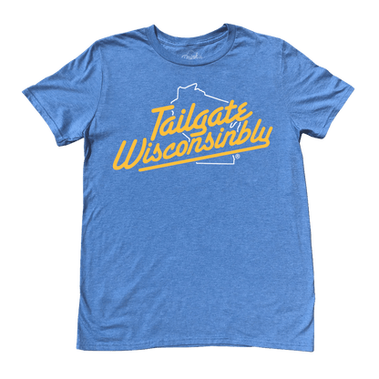 Blue Heather Tailgate Wisconsinbly T-Shirt