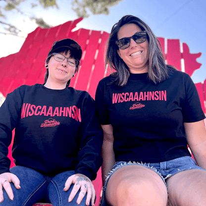 Black "Wiscaaahnsin" Crewneck