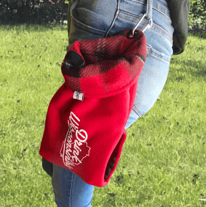 Red & Plaid Beer Mitten
