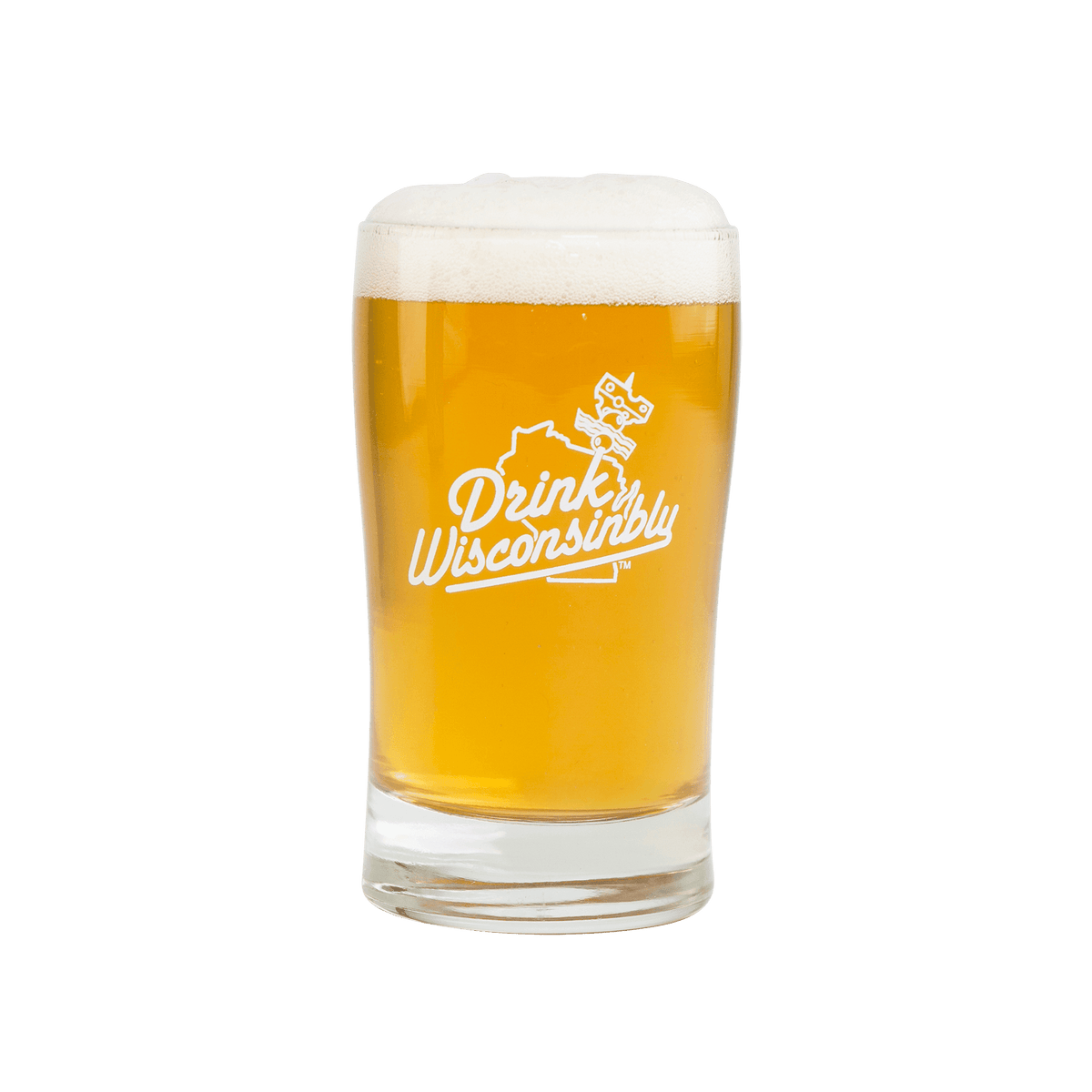 Retro Ribbon Glass Can - Drink Wisconsinbly