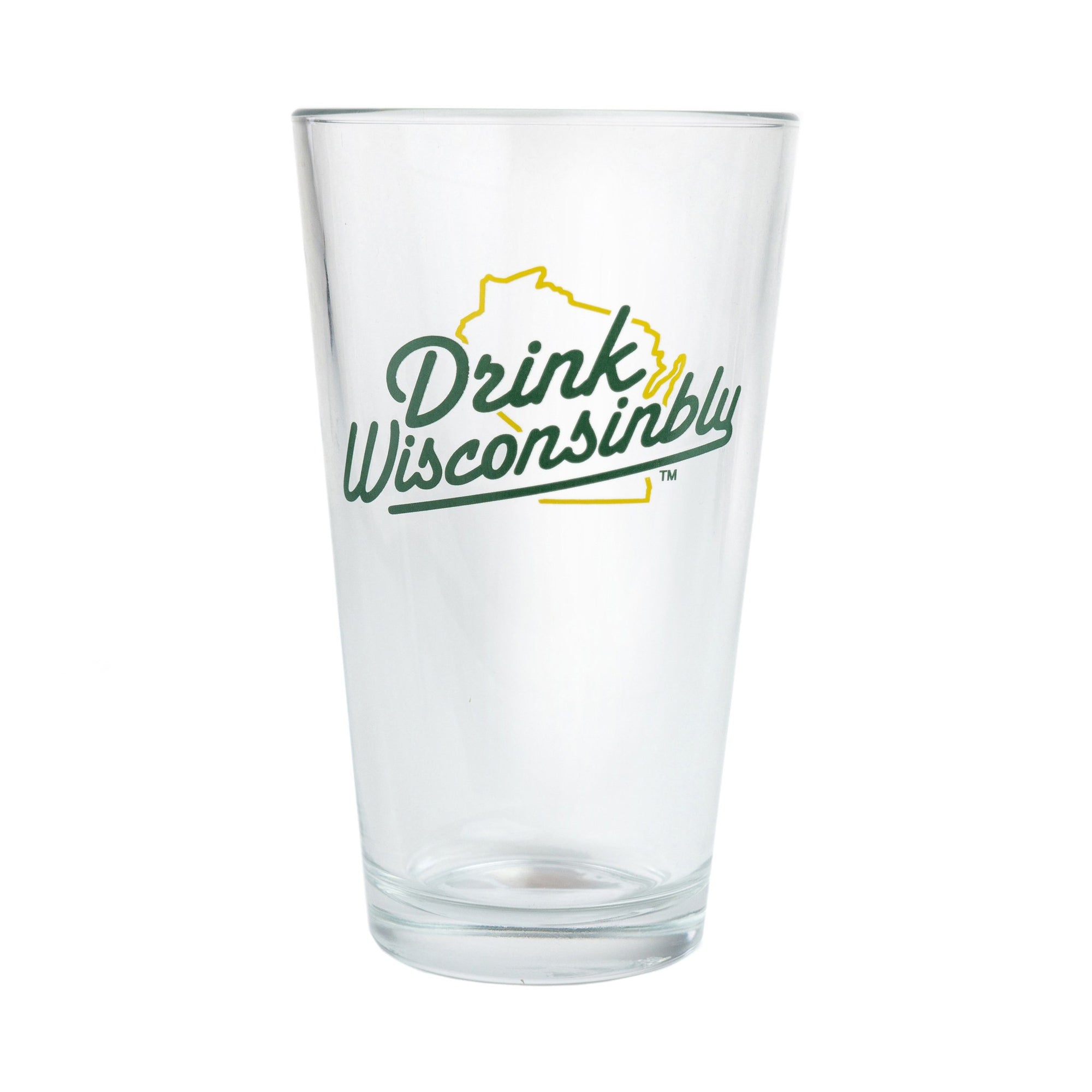 Drink Wisconsinbly Grand Chute Green Pint Glass