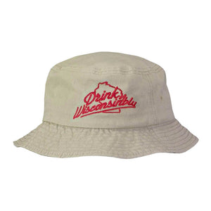 Drink Wisconsinbly Khaki Bucket Cap