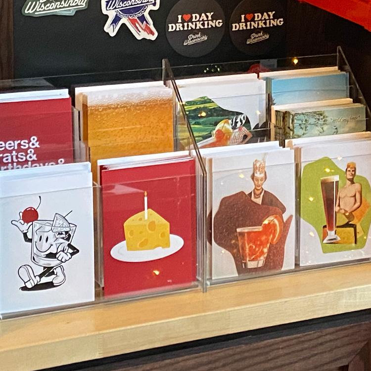 Drink Wisconsinbly Happy Old Fashioned Greeting Cards