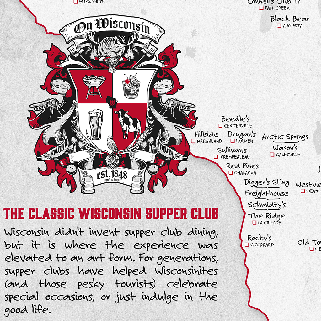 Wisconsin Supper Clubs Poster