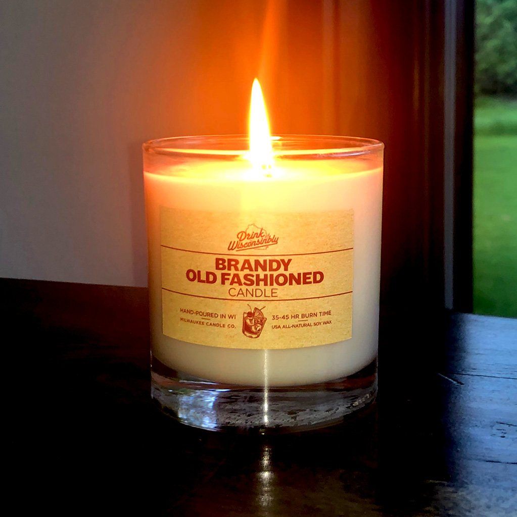 Drink Wisconsinbly Candle, Brandy Old Fashioned scent