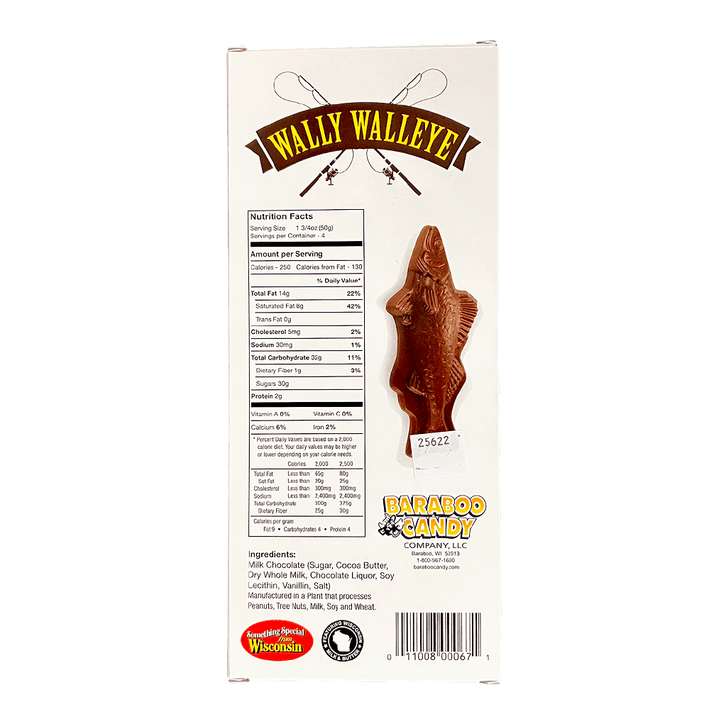 Wally Walleye Solid Milk Chocolate