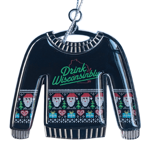Drink Wisconsinbly Christmas Sweater Ornament
