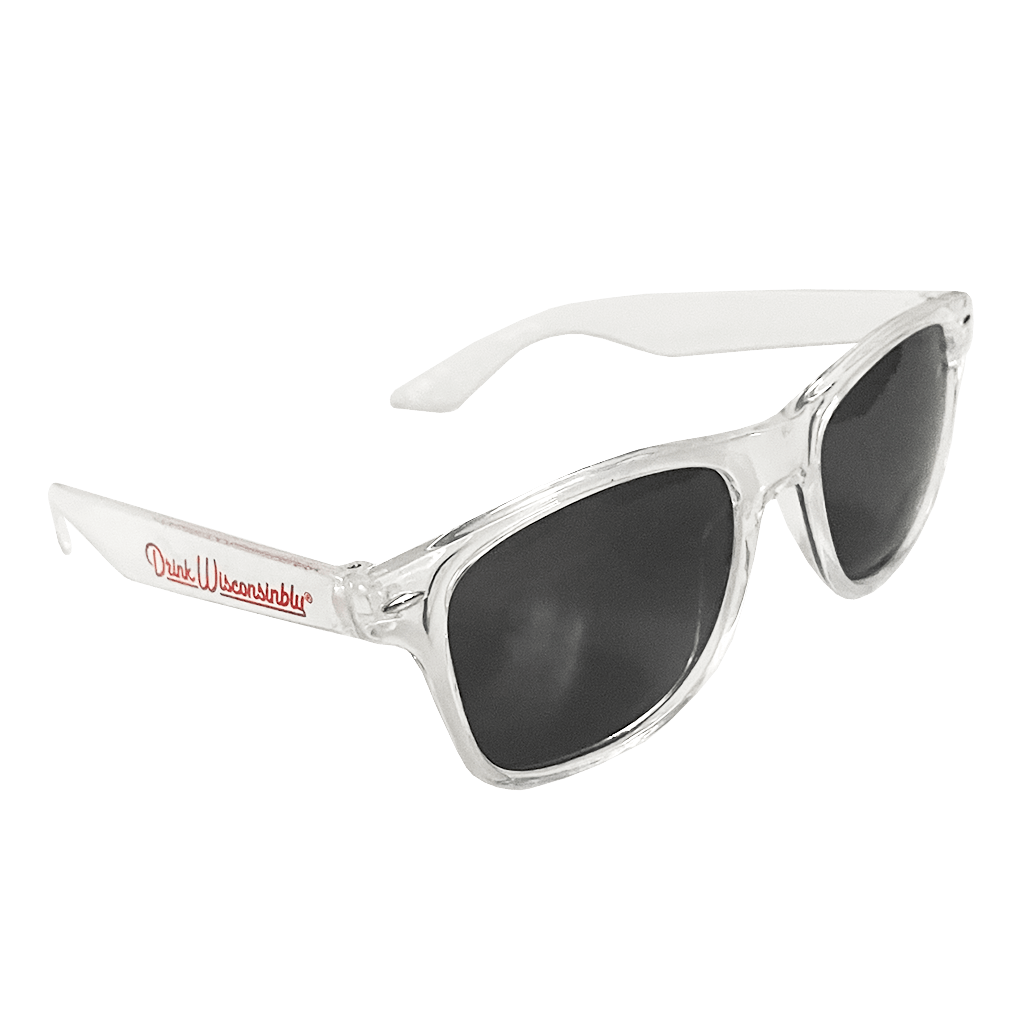 Drink Wisconsinbly Clear Sunglasses