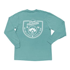 Drink Wisconsinbly Seafoam State of Mind Long Sleeve Back