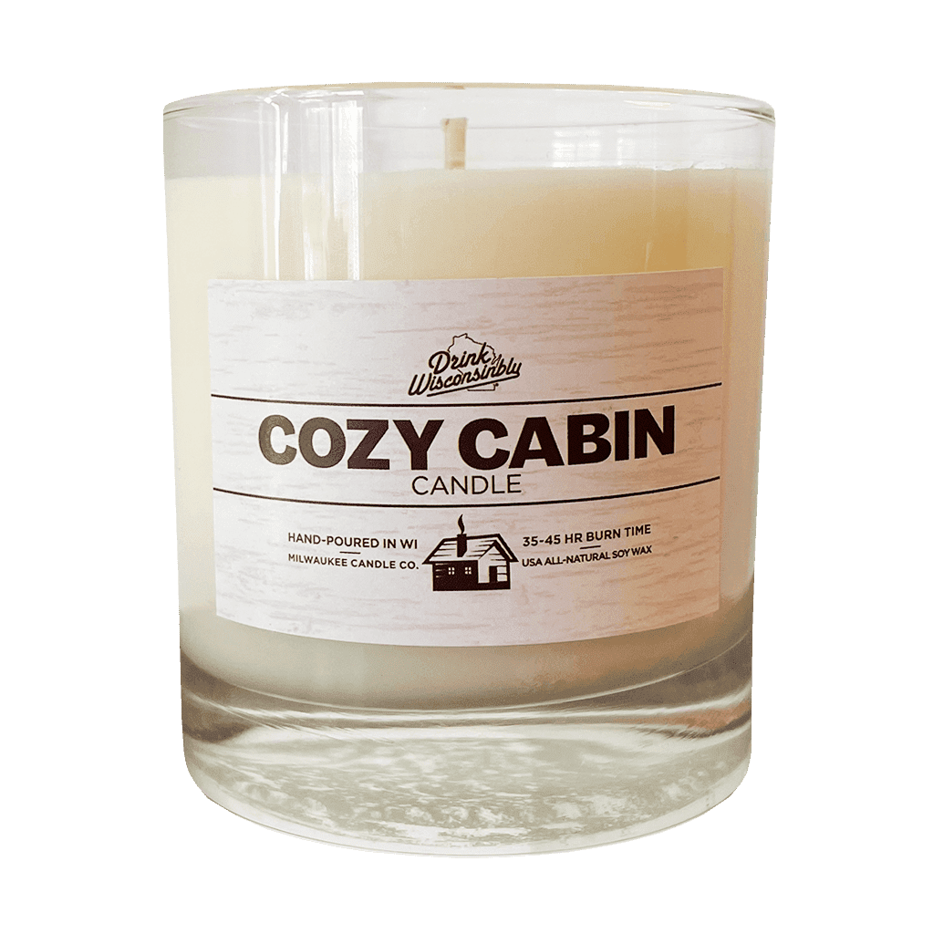 Drink Wisconsinbly Candle, Cozy Cabin scent
