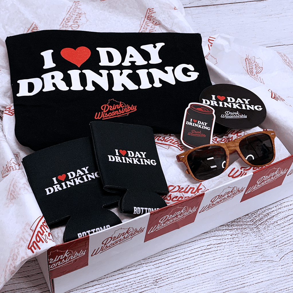 Drink Wisconsinbly I Love Day Drinking Gift Box