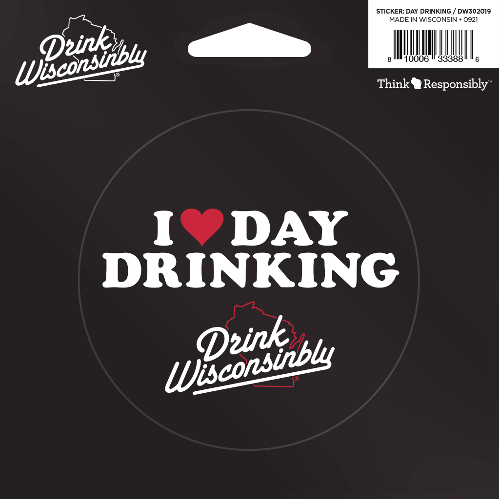 "I Love Day Drinking" Sticker