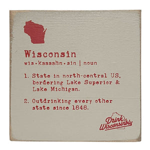 Wisconsin Wooden Sign