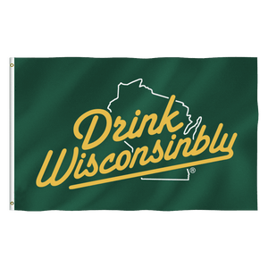 Drink Wisconsinbly Green & Gold Flag