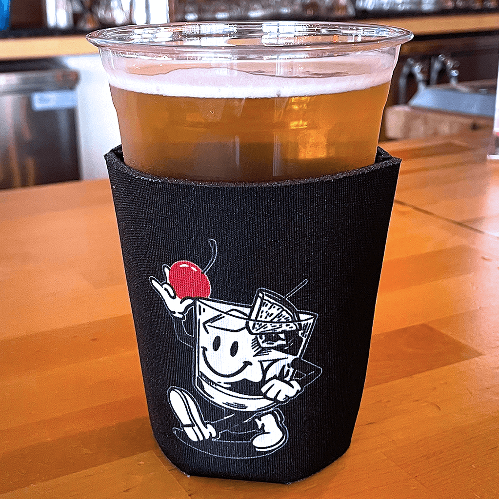 Black Bar Happy Cup Coozie 
