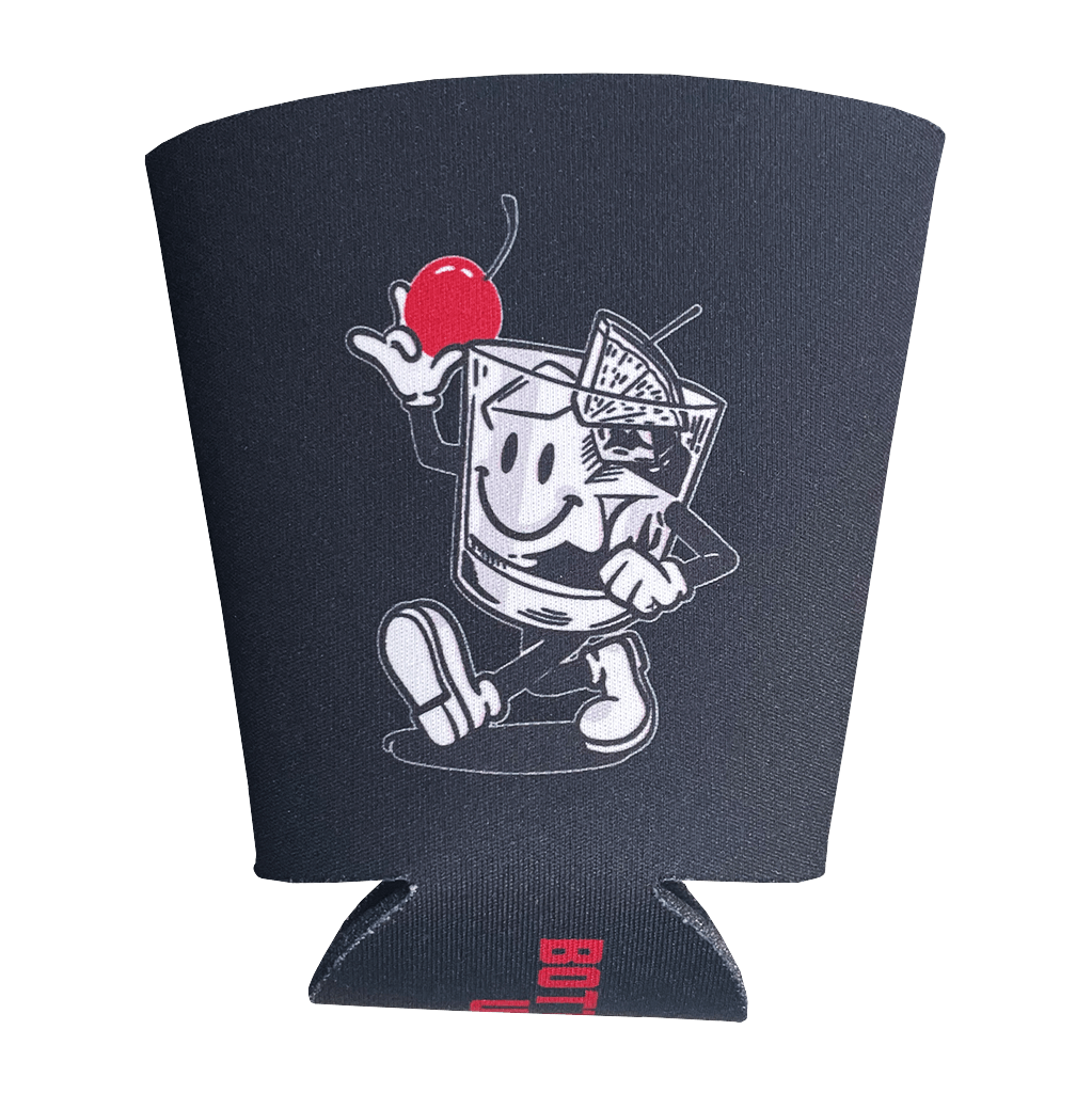Black Happy Cup Coozie