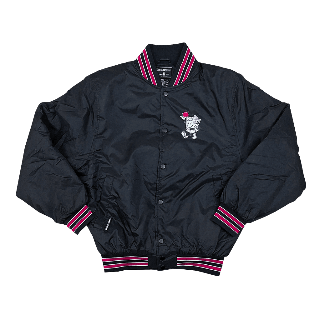 "Happy Old Fashioned" Black Nylon Jacket