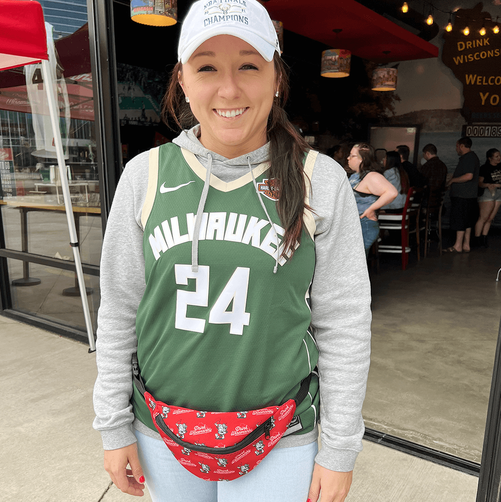 Drink Wisconsinbly Red Happy Fanny Pack