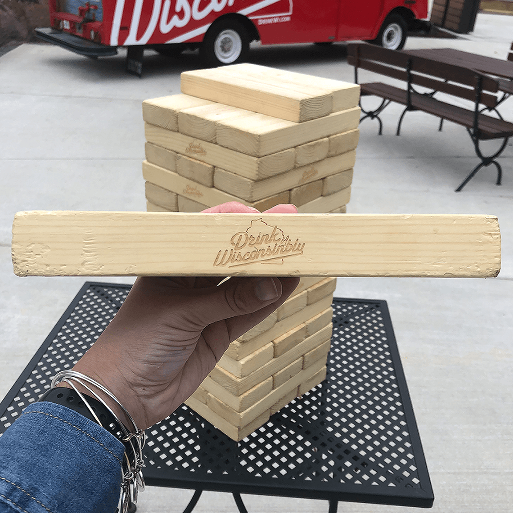 Drink WIsconsinbly Giant Jenga Set - Drink Wisconsinbly