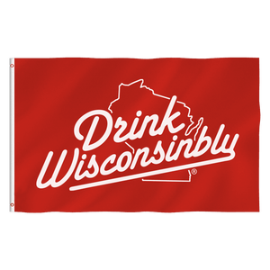 Drink Wisconsinbly Red & White Flag