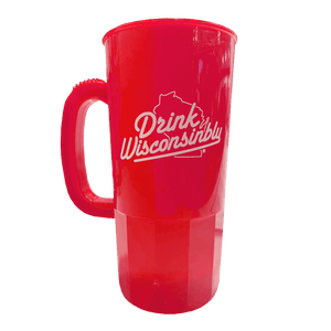Drink Wisconsinbly Outdrinking Wisconsin Red Plastic Stein