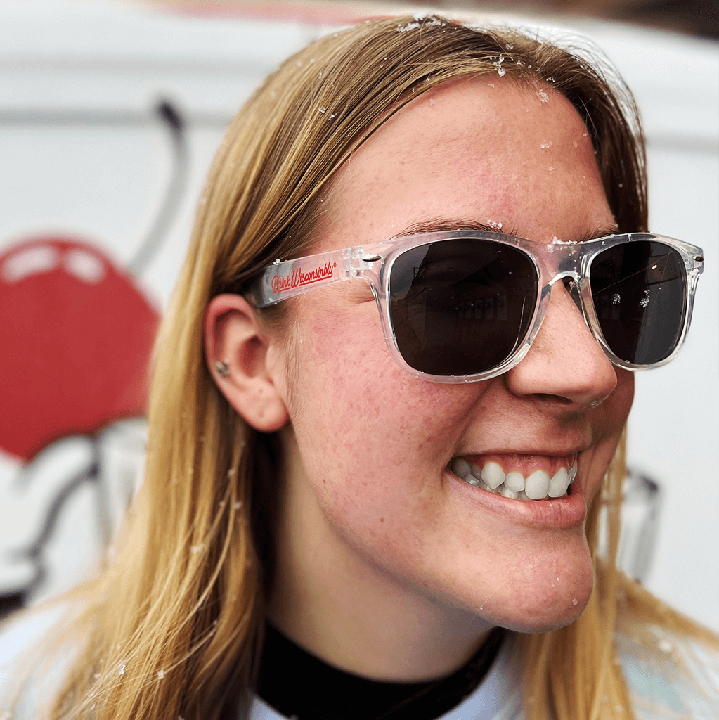 Drink Wisconsinbly Sunglasses Clear Translucent