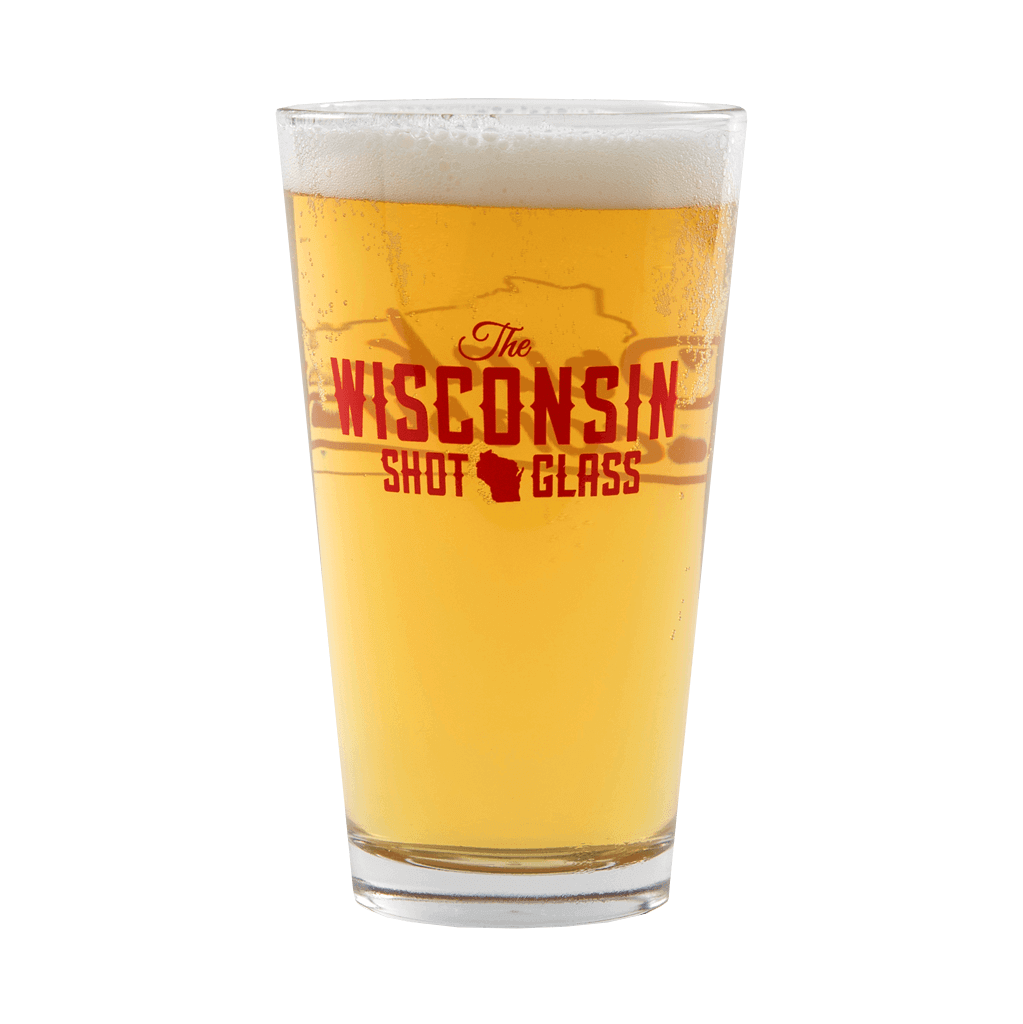 Retro Ribbon Glass Can - Drink Wisconsinbly